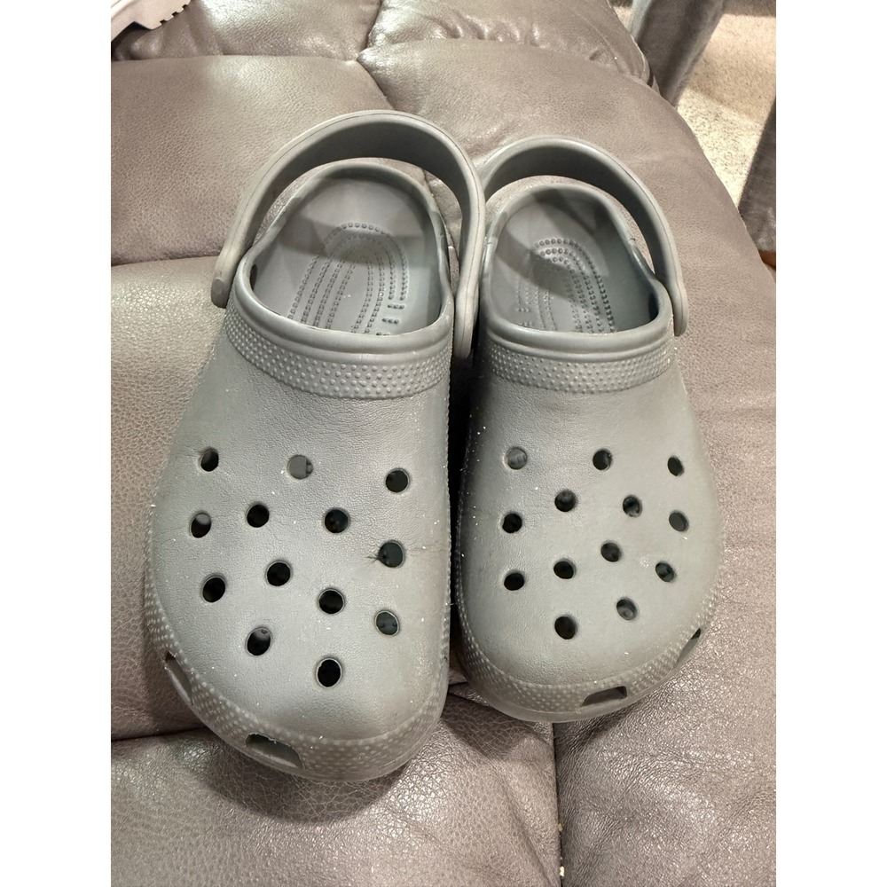 Crocs Classic Clogs Slate Grey Mens 5 Womens 7 Slip‎ On Comfort Shoes 10001-0DA